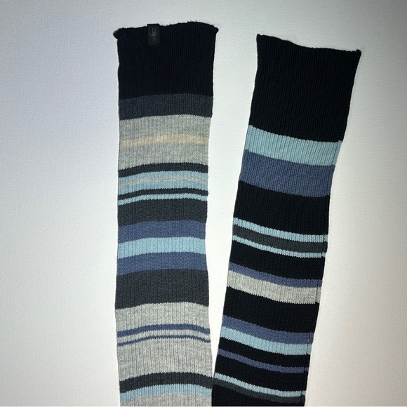 Smartwool Merino Striped Knit Scarf in Gray Black - Picture 8 of 11